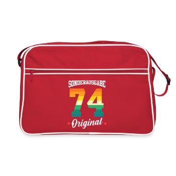 74 Anniversaire - Sac Retro - rouge/blanc - Devant