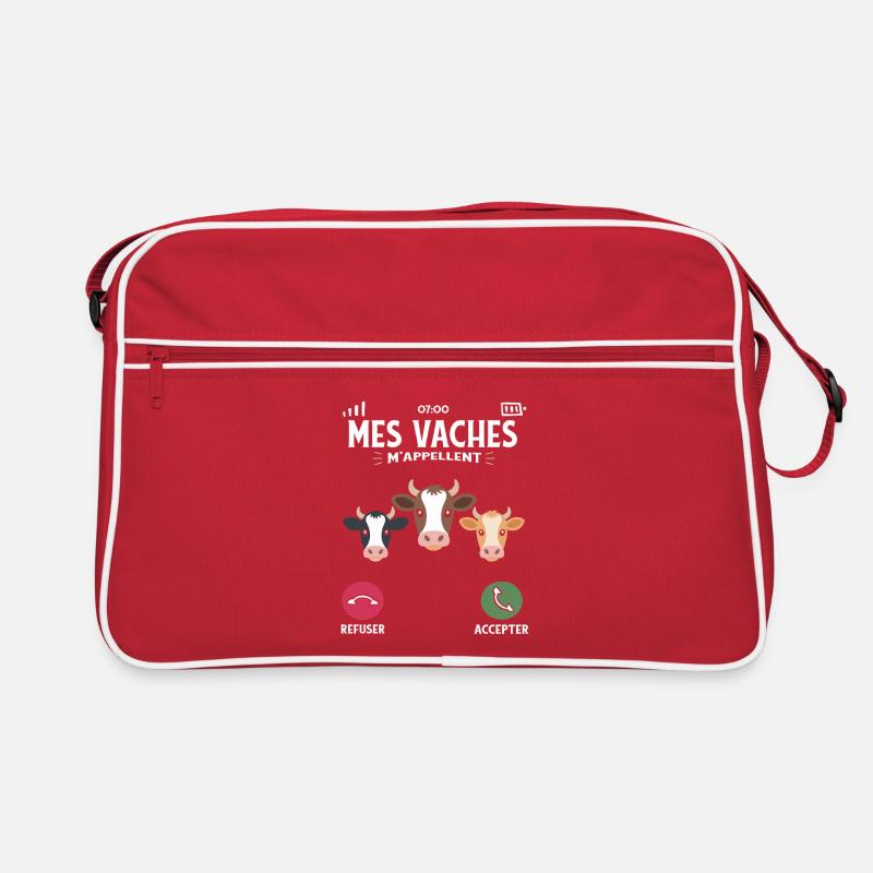 Mes vaches m’appellent humour fermier et élevage Sac Retro