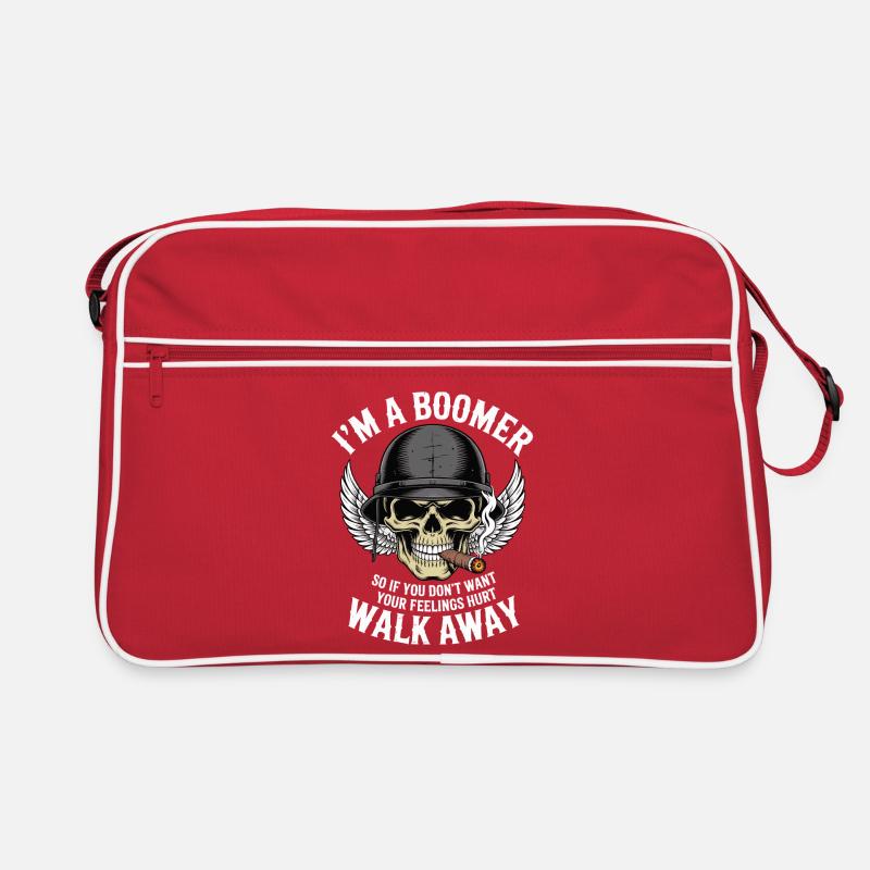 Boomer Skull with Wings Retro Bag
