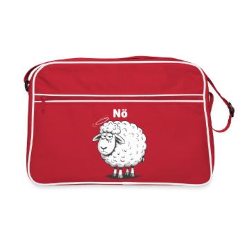 Basse-Autriche – Grumpy Sheep Humour Design - Sac Retro - rouge/blanc - Devant