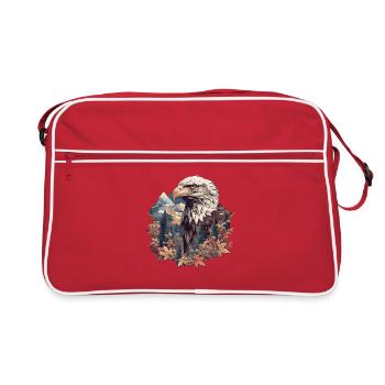 Adler - Retro Tasche - Rot/Weiß - Vorne