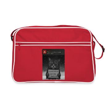 Cat has a message for you - Funnier - Retro Bag - red/white - Front