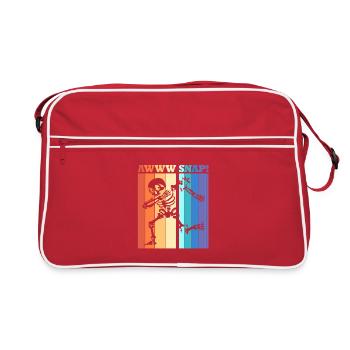 Fracture du bras Fracture osseuse du squelette d’Halloween - Sac Retro - rouge/blanc - Devant