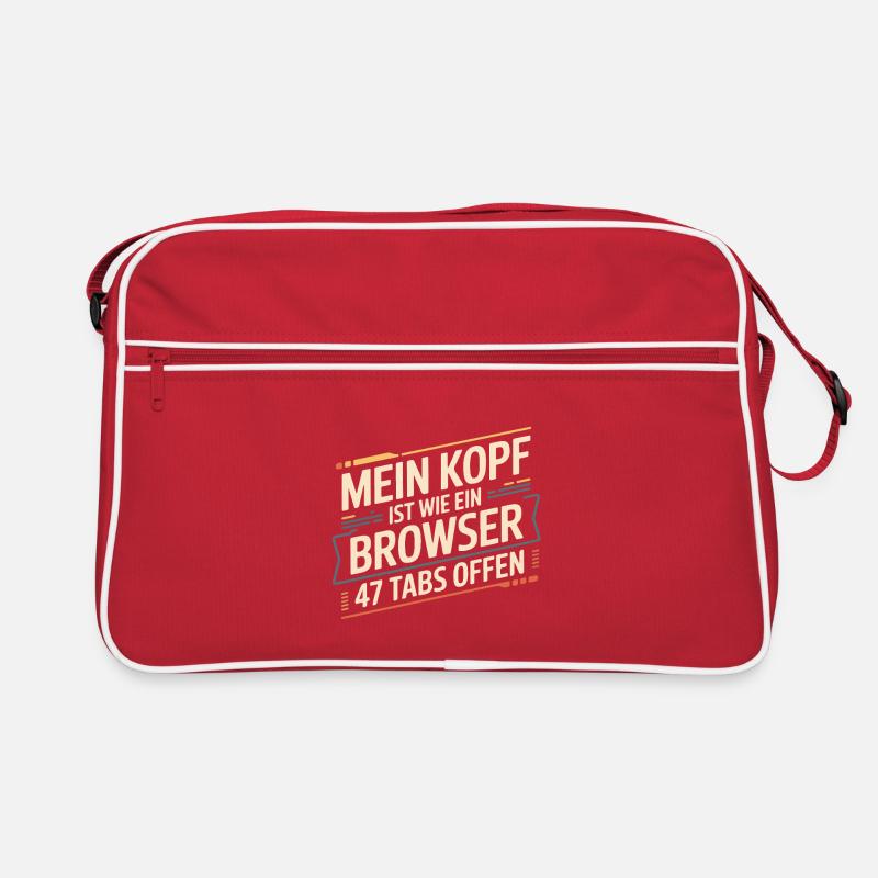 My head is like a browser – 47 tabs open Retro Bag