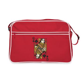 Dame de pique Art de la carte à jouer - Sac Retro - rouge/blanc - Devant
