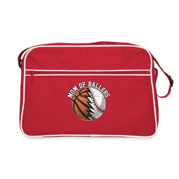 Maman de Ballers – Sportmama Design - Sac Retro - rouge/blanc - Devant