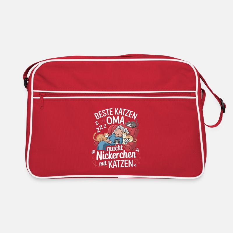 Beste Katzen Oma Macht Nickerchen Mit Katzen Retro Tasche