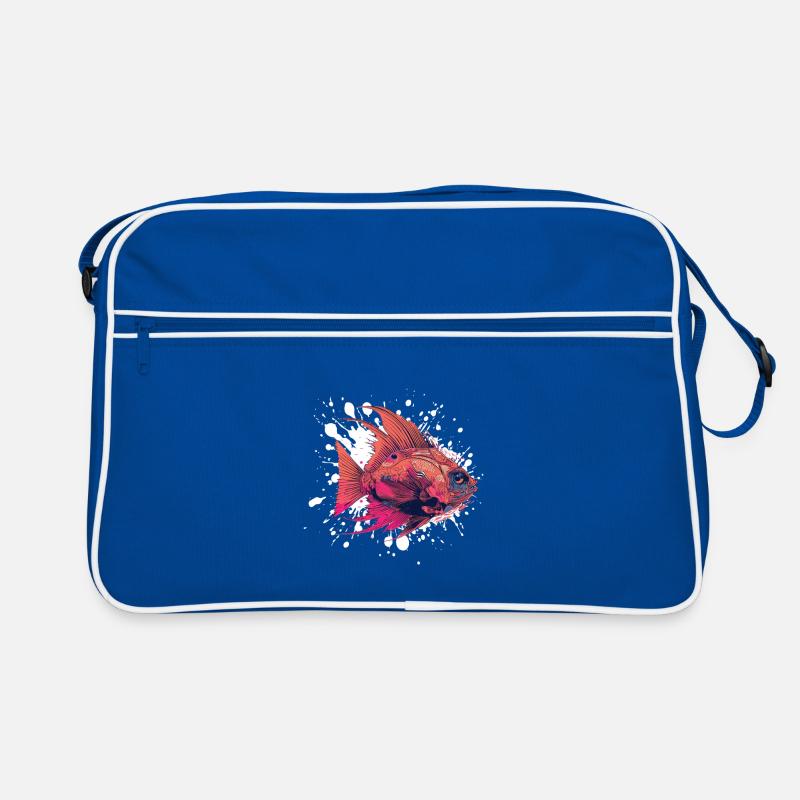 Fisch Klecks  Retro Tasche