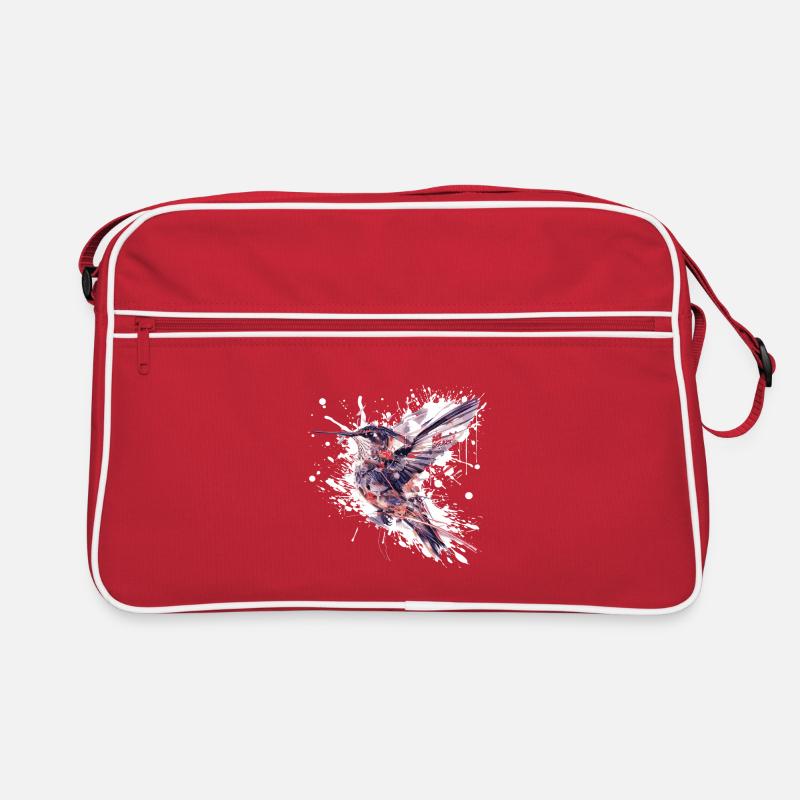 Aquarelle Colibri Éclaboussure Sac Retro