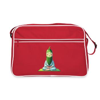 Cucumber Head Meditation Figure Kimono - Retro Bag - red/white - Front