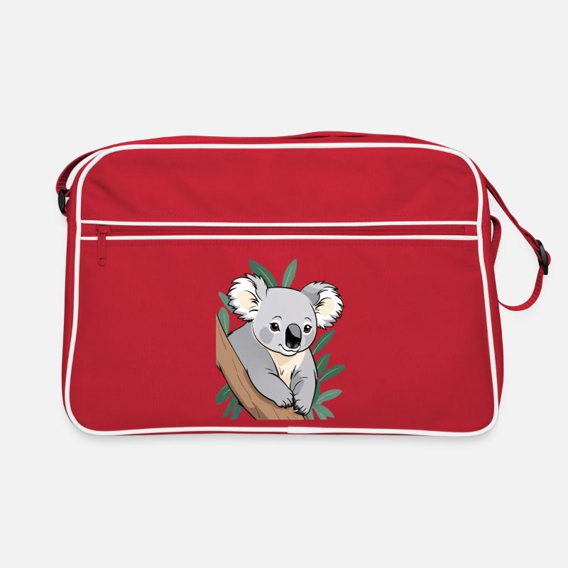 Koala on a Branch Cartoon Retro Bag