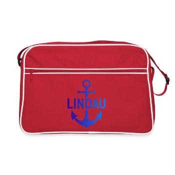 Point d’ancrage Lindau Lac de Constance - Sac Retro - rouge/blanc - Devant