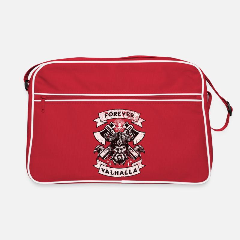 Forever Valhalla Wikinger Design Retro Tasche