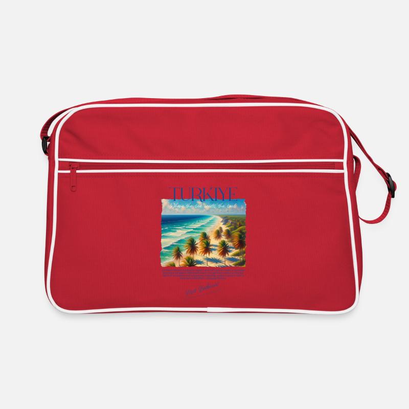 Türkei Bodrum Strand Urlaub Design – Visit Bodrum Retro Tasche