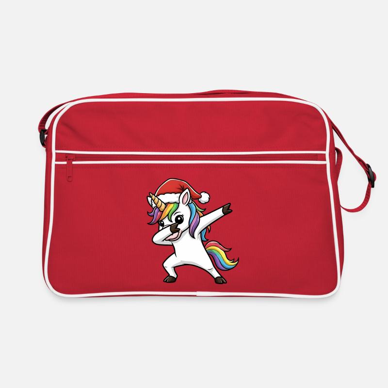 Tampon de licorne de Noël Sac Retro