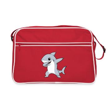 Requin mignon | Tamponner - Sac Retro - rouge/blanc - Devant