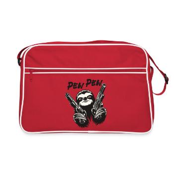 Pew Pew paresseux défectueux - Sac Retro - rouge/blanc - Devant