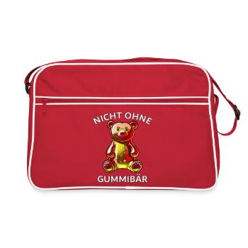 NOT WITHOUT GUMMY BEAR - Retro Bag - red/white - Front