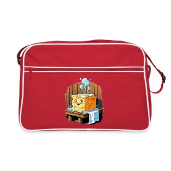 Cheese in sauna Smile and sweat - Retro Bag - red/white - Front