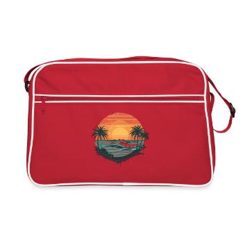 Retro-Surf-Vibe - Retro Tasche - Rot/Weiß - Vorne