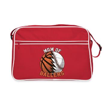 Maman de Ballers – Sportmama Design - Sac Retro - rouge/blanc - Devant
