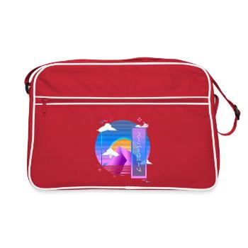 Vaporwave Pastel Goth Style Aesthetic Mix of Retro - Retro Bag - red/white - Front