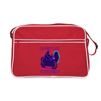 Be Right Back Time Travel Motorcycle - Retro Bag - red/white - Front