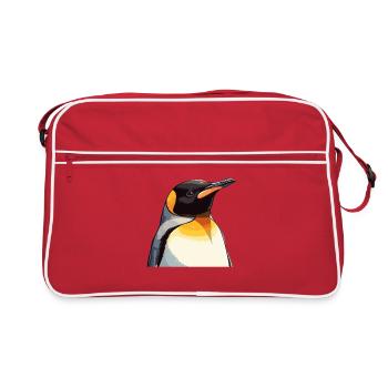 Pinguine Pinguin - Retro Tasche - Rot/Weiß - Vorne