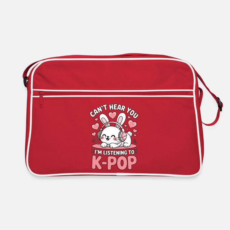 K-Pop Bunny mit Kopfhörern Retro Tasche