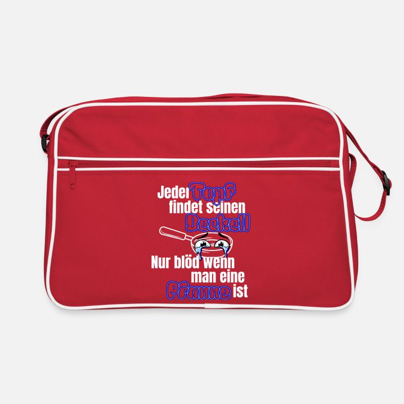 Jeder Topf findet Deckel – Fun Pfanne Retro Tasche