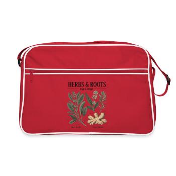 Herbs & Roots – Salbei & Ingwer - Retro Tasche - Rot/Weiß - Vorne
