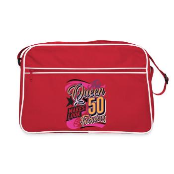 Reine du 50e anniversaire - Sac Retro - rouge/blanc - Devant