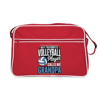 Volleyball Grandpa - Favorite Player Design - Retro Bag - red/white - Front