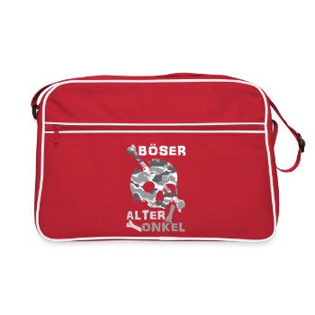 Evil Old Uncle Skull - Retro Bag - red/white - Front