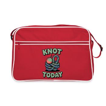 Knot Today Angler’s Humour Pêche Leurre Fun Graphique - Sac Retro - rouge/blanc - Devant