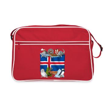 Fierté islandaise - Sac Retro - rouge/blanc - Devant