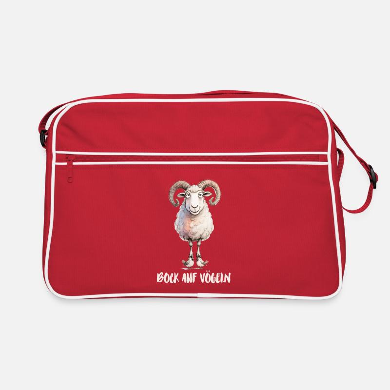Bock auf Vögeln - zweideutiger Spruch mit Vögel Retro Tasche