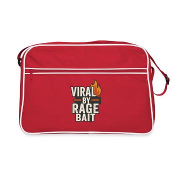 Viral par Rage Bait, drôle - Sac Retro - rouge/blanc - Devant