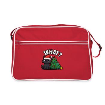 Drôle de chat Noël Cheer - Sac Retro - rouge/blanc - Devant