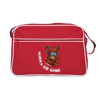Vive les chamois – Après-ski & refuges Spruc - Sac Retro - rouge/blanc - Devant