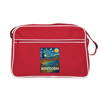 Benidorm, Spain - Retro Bag - red/white - Front