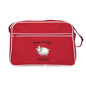 Come what do I want sheep that - Retro Bag - red/white - Front