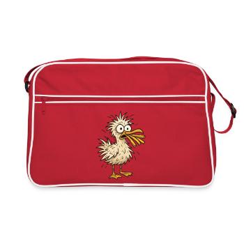 Drôle de mouette avec frites - Sac Retro - rouge/blanc - Devant