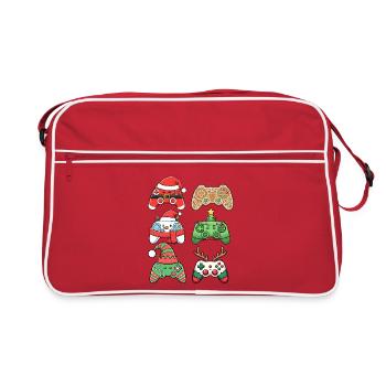 Gaming Controller Christmas Gamer Video Games  - Retro Bag - red/white - Front