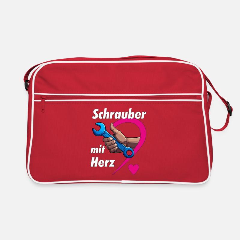 Schrauber mit HERZ Retro Tasche