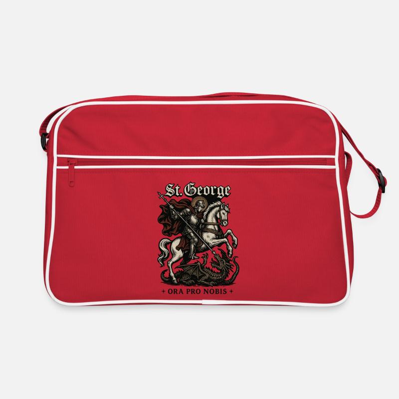 St.Georg Reiter gegen Drachen Retro Tasche