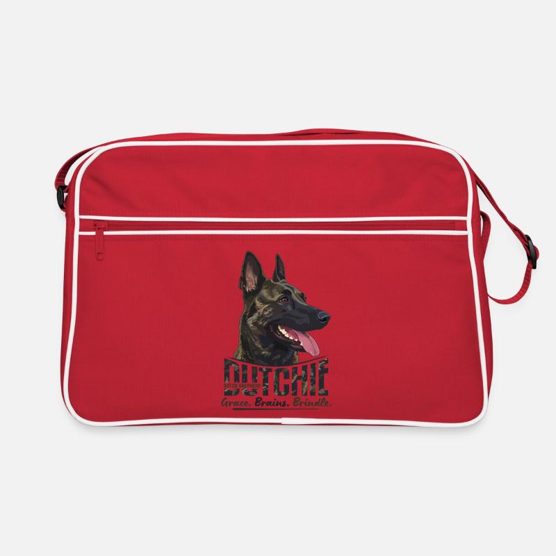 Dutchie - Holländischer Schäferhund Retro Tasche
