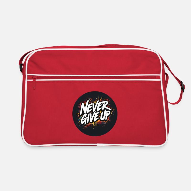 Never Give Up Graffiti Retro Bag