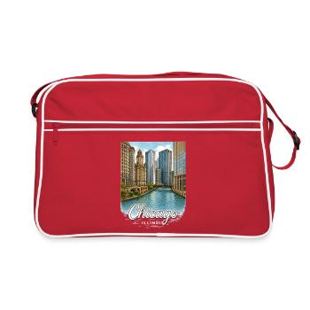 Chicago, Illinois - Retro Bag - red/white - Front