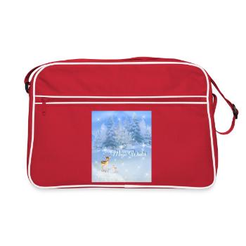 Hiver Magique | Un design de Noël enchanteur - Sac Retro - rouge/blanc - Devant